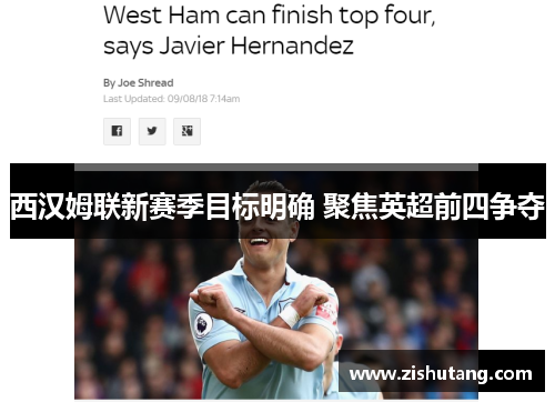 西汉姆联新赛季目标明确 聚焦英超前四争夺 西汉姆联新赛季目标明确 聚焦英超前四争夺